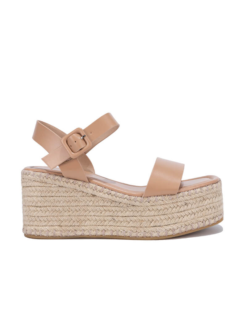 Sandales compensés en halfa